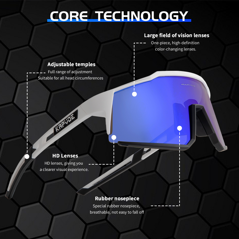 سعر الجملة 12.90 دولار أمريكي نظارات كابفو K9022 الرياضية الأنيقة حساسة للضوء
