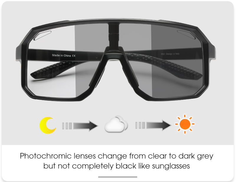 سعر الجملة 4.50 دولار أمريكي - نظارات رياضية فوتوكروماتيك SCVCN S62