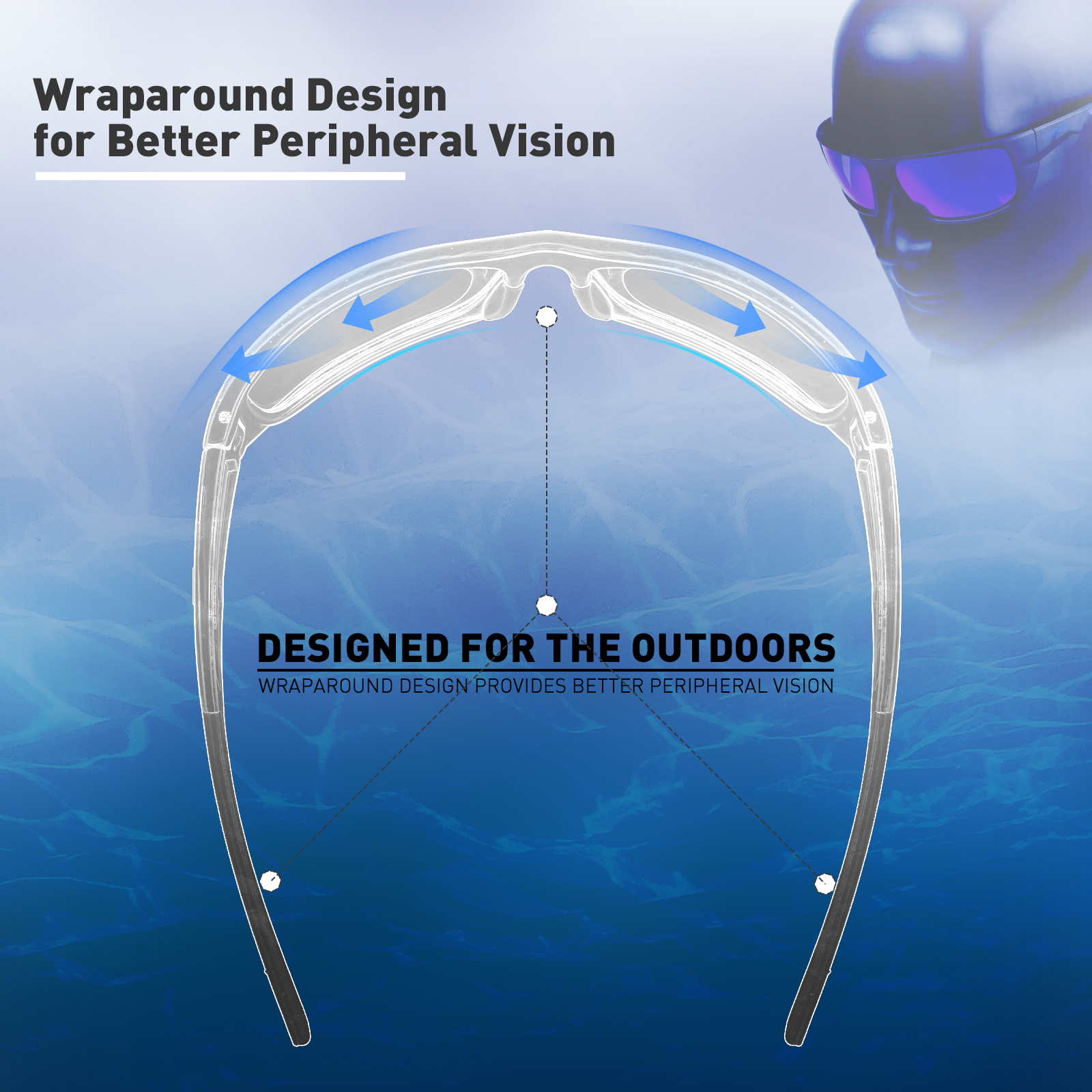 سعر الجملة 5.80 دولار أمريكي نظارات كابفو K2403 الرياضية المستقطبة