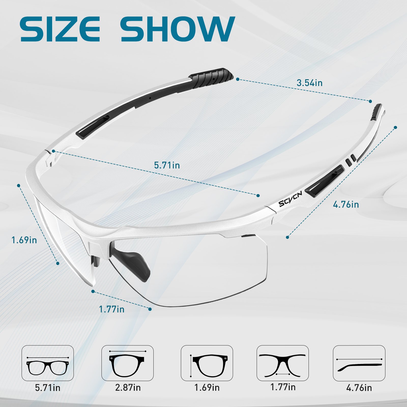 سعر الجملة 7.50 دولار أمريكي - نظارات رياضية مستقطبة فوتوكروماتيك SCVCN S86
