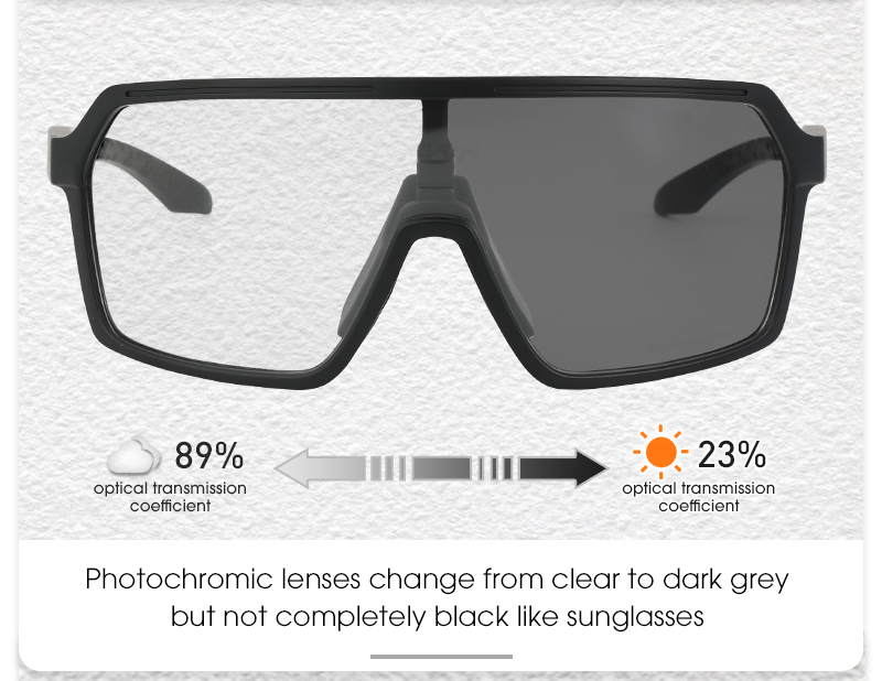 سعر الجملة 7.90 دولار أمريكي - نظارات ركوب الدراجات الفوتوكروماتيك SCVCN S61-PH